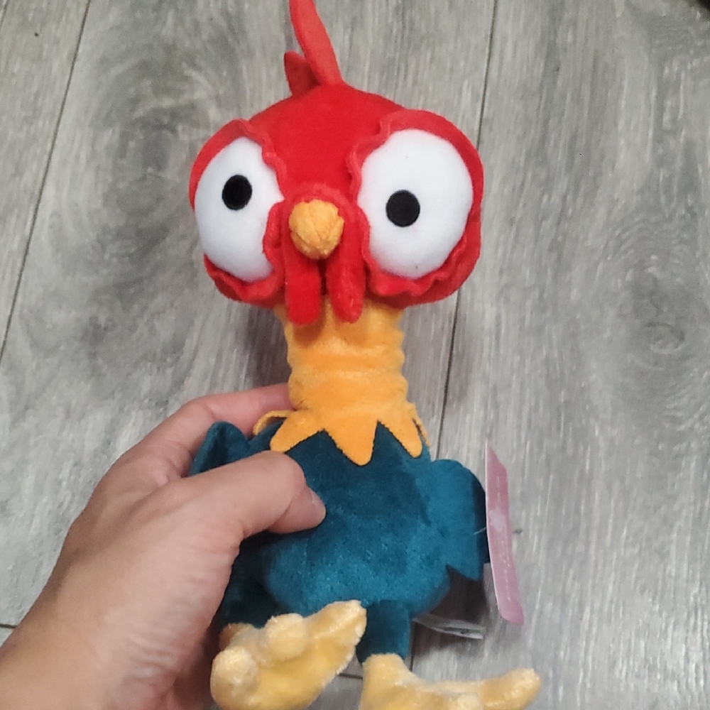 Disney Moana Heihei Red & Teal Rooster Plush Toy